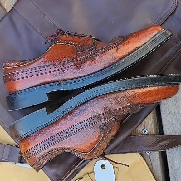 8 1/2 vintage wingtips mens shoes brown leather vintage Dexter